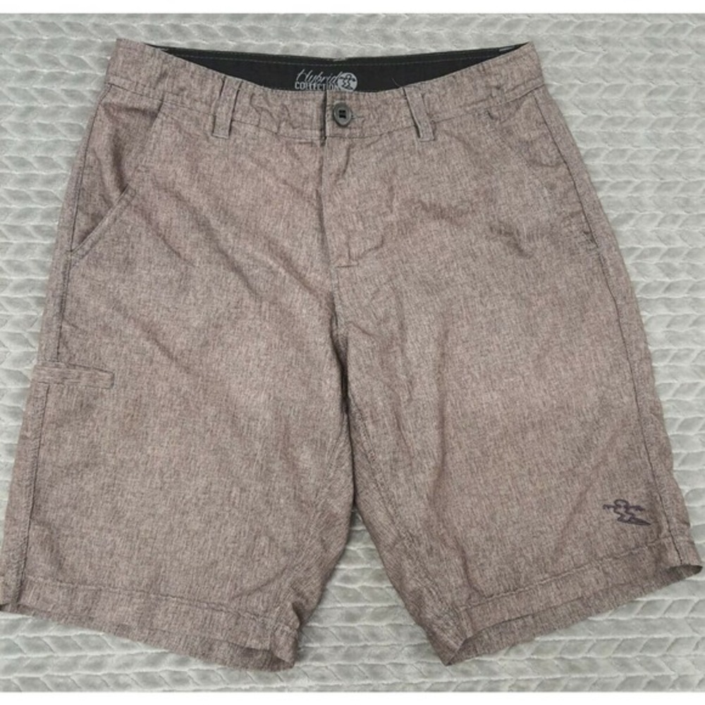 Da Hui Mens Board Shorts Size 30 Hybrid‎ Collection Heathered Brown Swim Trunks